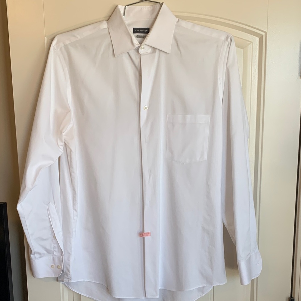 Van Heusen Men's Classic White Dress Shirt